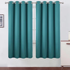 LEMOMO Blackout Curtains 66 x 72 Inch Long Sea Teal Curtains Set of 2 Panels by Lemomo