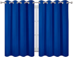 LEMOMO Blackout Curtains 66 x 54 Inch Long Royal Blue Curtains Set of 2 Panels - Image 2