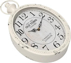 Menterry Small Retro Oval Wall Clock, Antique Old Design, Battery Operated - Image 3