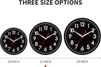 AKCISOT Wall Clock Modern Black Silent Non Ticking Wall Clocks Battery Operated - Image 4