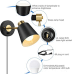 VATONI Wall Sconce Plug in, Remote Control Dimmable Wall Sconces and Adjustable - Image 6