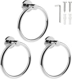 SetSail Towel Holder for Bathroom Wall Screw-in 3 Packs Towel Ring Stainless by SetSail