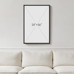 Framed Black and White Abstract Beach Canvas Wall Art, Modern Minimalist Art - Image 3