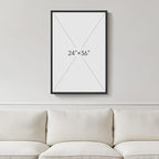 Framed Black and White Abstract Canvas Wall Art, Modern Art Prints Paintings - Image 3