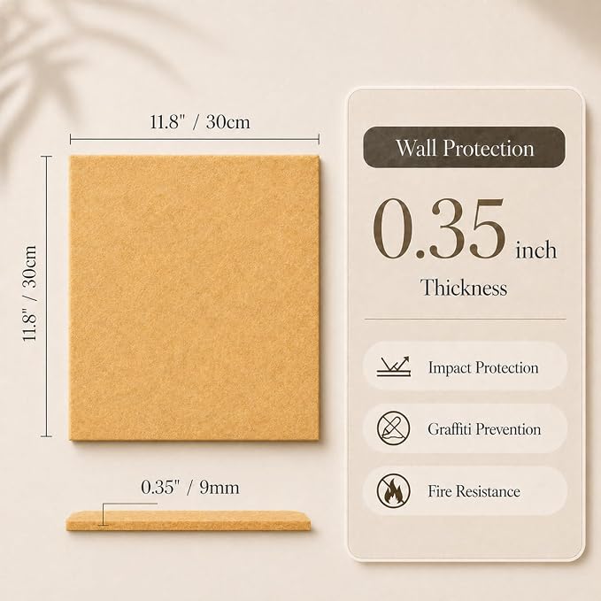 Large Cork Boards for Walls – 36" x 24" Self Adhesive Felt Wall Tiles - Image 2