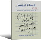 Framed Wall Art Posters Trendy Kitchen Guest Check Prints Chef Was Cute Would by PDFI
