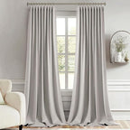 MIULEE Stone Back Tab Blackout Curtains 108 Inch Long 2 Panels Set - Image 8