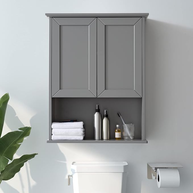 VANIRROR Grey Cabinet Wall Mounted - Image 7