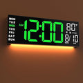 JALL 16" Large Digital Wall Mount Clock, Count Down Timer, Big LED, RGB Color by JALL