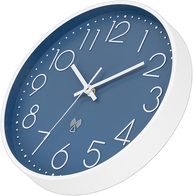 Foxtop Atomic Wall Clock Battery Operated Round Analog Modern Wall Clock Sets - Image 4