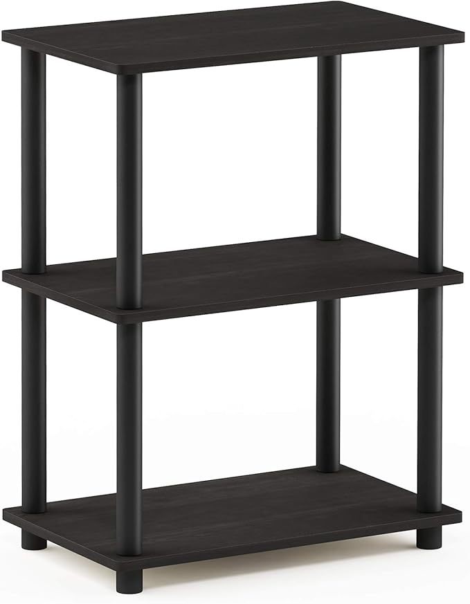 Furinno TURN-N-TUBE Storage Shelves, 3-Tier Book Shelf, Corner Shelf, Toolless - Image 4