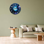 Mxocom Butterfly Wall Clock Beautiful Butterfly Radiant Blue Light 10 Inch - Image 7