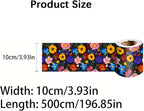 Colorful Floral Wallpaper Border 196x4 Inch Peel and Stick Wall Border - Image 4