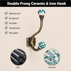 Indian Shelf 44Lb. Colorful Ceramic Double Wall Hooks - Image 3