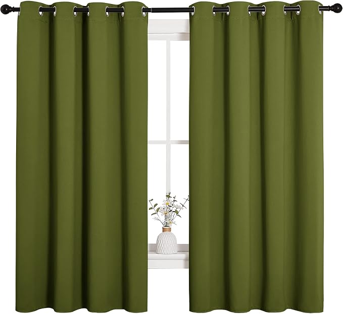 NICETOWN Bedroom Curtain Panels Blackout Draperies, Thermal Insulated Solid - Image 2