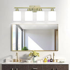 MOKATNG 4-Light Bathroom Light Fixtures, Aged Brass Vanity Light - Image 7