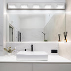 SineRise LED Modern Bathroom Vanity Light Fixtures, Matte White Modern Acrylic - Image 6