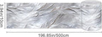 HOMETITUTE Wallpaper Border Peel and Stick Marble Silver Texture Decorative - Image 3