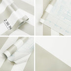 Guvana 17.7"×197" Striped Contact Paper Brown and White Peel and Stick - Image 5