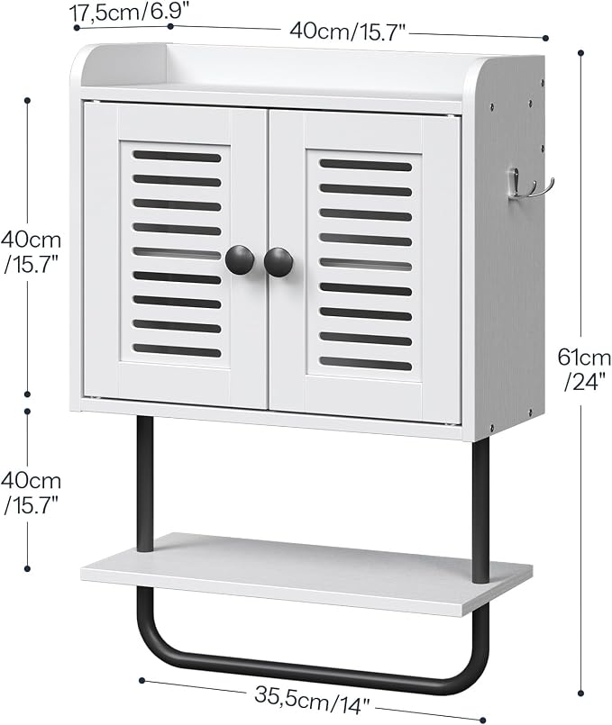 HOOBRO Medicine Cabinet, Double Doors Bathroom Wall Cabinet - Image 3