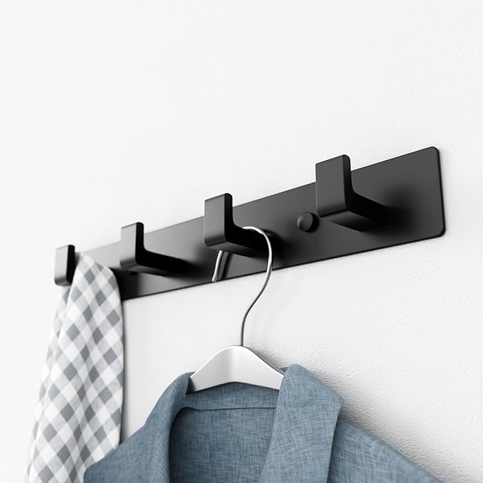 GWAAZXGZ Black Coat Rack Wall Mount - Image 5
