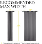 NICETOWN Grey Blackout Curtain Panels - Image 7