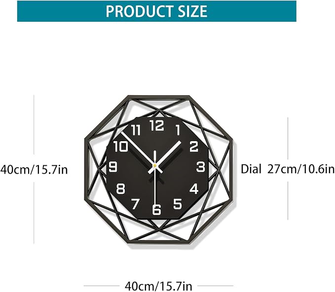 Large Wall Clocks for Living Room Decor 16 inch Silent Modern Wall Clocks Wall - Image 5