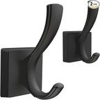 TOFIIGREM Black Towel Hooks, Coat Robe Hooks Bathroom Entryway Mudroom Pool by TOFIIGREM