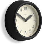 JONES CLOCKS® Fuze wall Clock | Small Round Clock | Black | Playful Modern by JONESCLOCKS