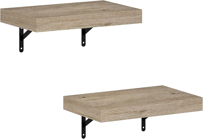 Furinno Tanna Floating Shelves for Wall Set of 2, 15-Inch Wall Shelf, Triple - Image 5