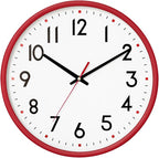 HZDHCLH Wall Clock Red, Silent Wall Clocks Battery Operated 10 Inch Modern Non by HZDHCLH