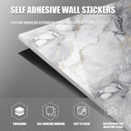 10pcs Thick Marble Peel and Stick Waterproof Wall Panels, Heat-Resistant - Image 7
