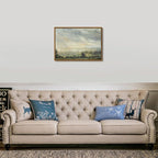OIQArtOIQ Vintage Framed Wall Art Pastoral Landscape Canvas Art Prints Rustic - Image 5