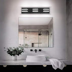 SOLFART LED Black Bathroom Vanity Light Fixtures Over Mirror 3 Lights Bath - Image 6
