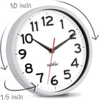 HIPPIH Wall Clock 2 Pack, 10 Inch Modern Wall Clocks Battery Operated, Non - Image 2