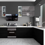 FUKU MON 24"x394" Dark Grey Wallpaper Matte Solid Gray Contact Paper - Image 4