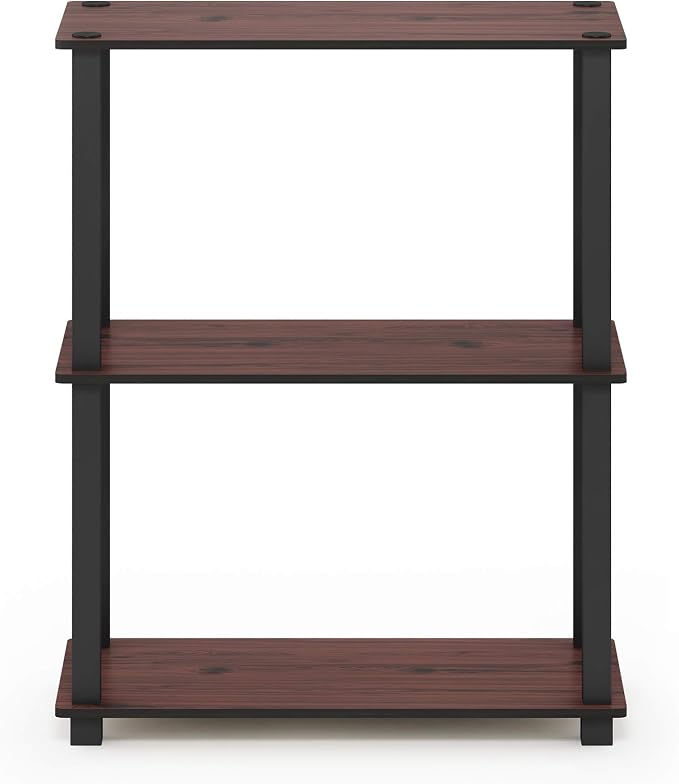 Furinno TURN-S-TUBE Storage Shelves, 3-Tier Book Shelf, Corner Shelf, Toolless - Image 5