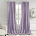 MIULEE Lilac Back Tab Blackout Curtain 96 Inch Long 2 Panels Set by MIULEE