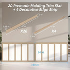 Art3d Premade Board and Batten Paintable Wainscoting Kit, MDF Accent Wall Panel - Image 6