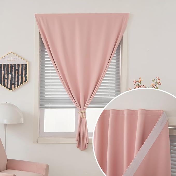 Portable Light Blocking Curtains Self-Stick Design, Removable Adhesive Window - Image 2