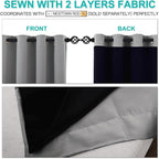 NICETOWN Total Shade Curtains and Draperies, Heavy-Duty Full Light Shading - Image 5