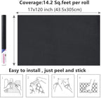17"x120" Black Wallpaper Peel and Stick Contact Paper, Matte Black Wallpapers - Image 8