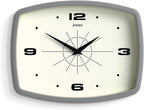 JONES CLOCKS® Movie wall Clock | Retro Rectangular Clock | 10 inch | Gray | by JONESCLOCKS