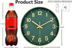 Modern Wall Clock, 10 Inch Digital Wall Clocks Battery Operated, Round Non - Image 3