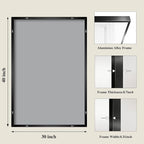 Koonmi Black Mirrors for Wall, 30x40 Inch Bathroom Mirror, Rectangular Wall - Image 2