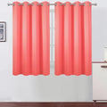 LEMOMO Blackout Curtains 52 x 45 inch Coral Curtains Set of 2 Panels/Thermal by Lemomo