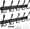 TICONN Wall Mounted Coat Rack, Five Heavy Duty Tri Hooks All Metal Construction by TICONN