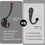 Wall Hooks for Hanging, 20-Pcs Heavy Duty Metal Coat Hooks, for Living Room - Image 5