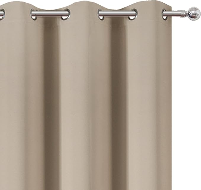 LEMOMO Khaki Thermal Blackout Curtains/42 x 84 Inch/Set of 2 Panels Room - Image 6