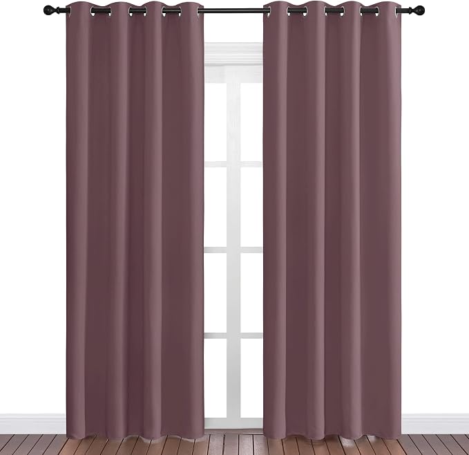 NICETOWN Dry Rose Blackout Curtains 86" Long - Image 2